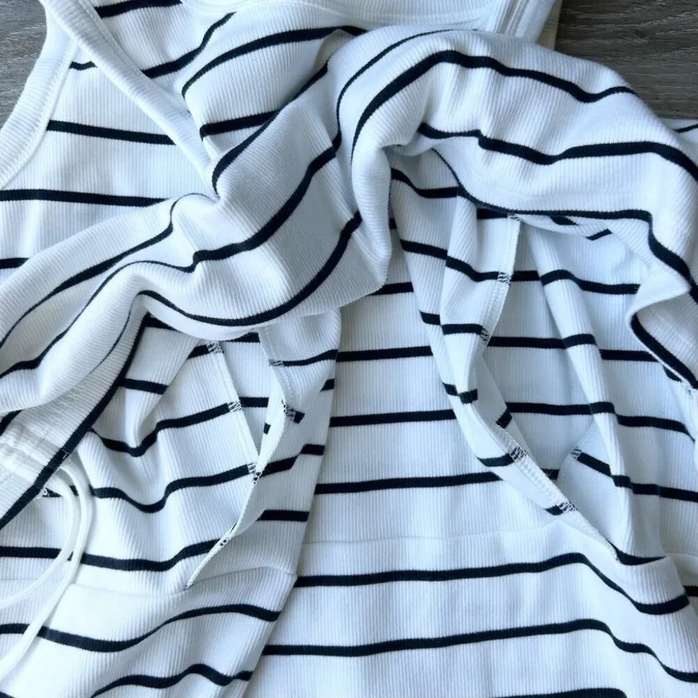 NWT Old Navy Maternity Striped Sleeveless Rib-Knit Nursing Dress - Picture 9 of 16